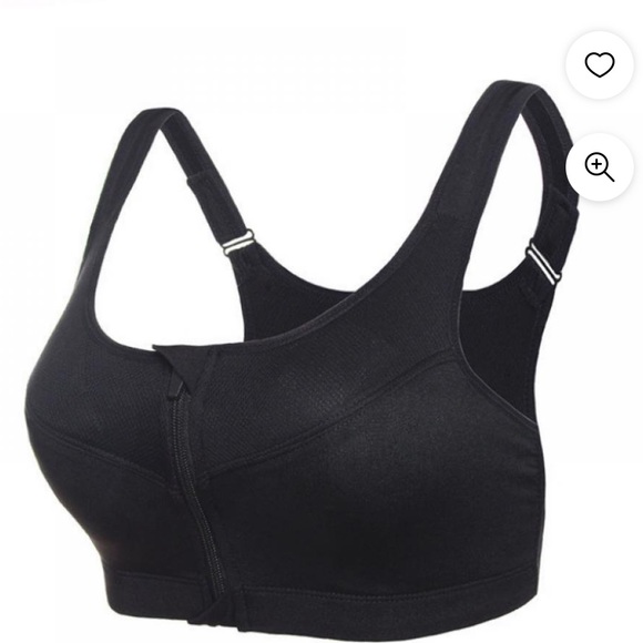 Sacredtree womens front zip wireless sports bra black size 5X plus - Picture 1 of 4